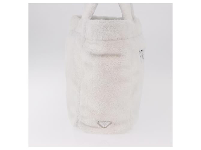 PRADA Tote Bag Pile White Silver - vista 4