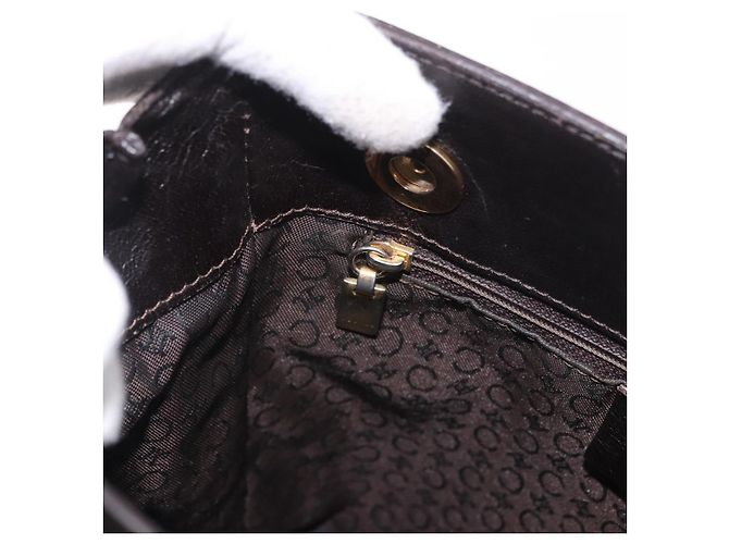 Céline CELINE Chain Shoulder Bag Knitted Fabrics Beige Gold - vista 22