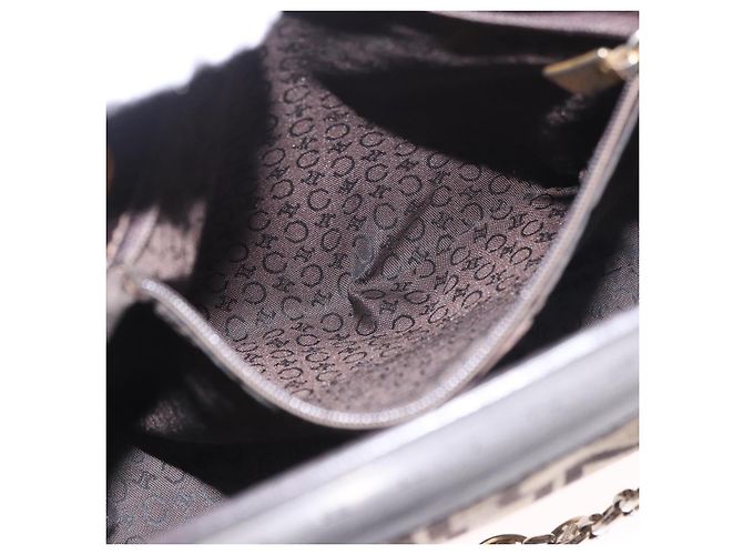 Céline CELINE Chain Shoulder Bag Knitted Fabrics Beige Gold - vista 23