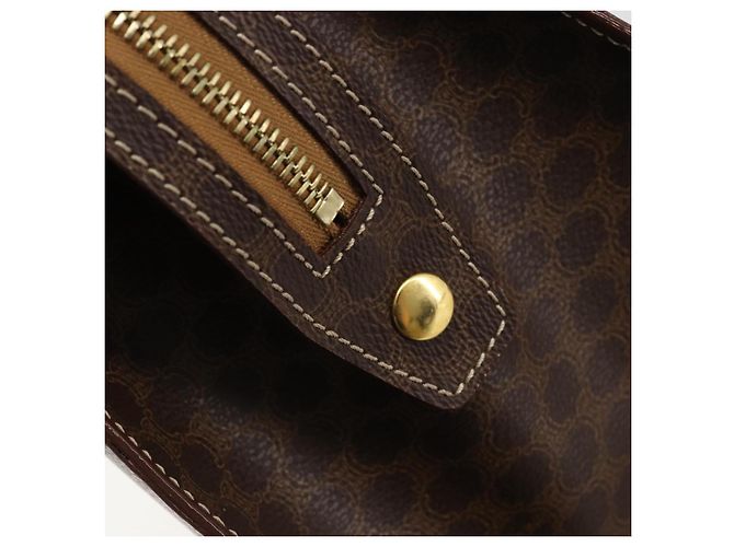 Céline CELINE Macadam Canvas Hand Bag PVC Leather Brown Gold - view 19