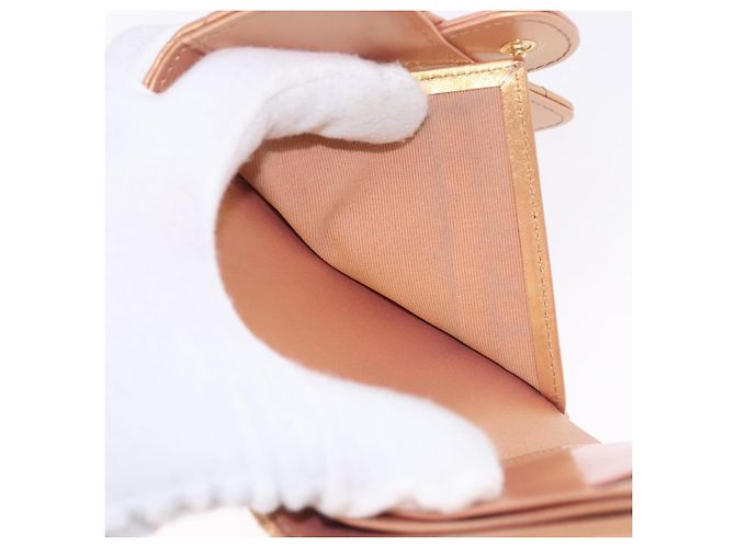 CHANEL Matelasse Compact Wallet Lamb Skin Gold CC - vista 22