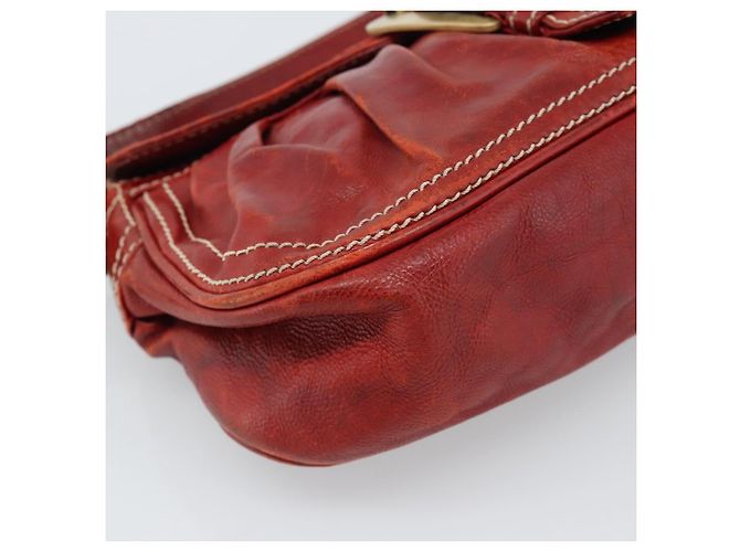 Céline CELINE Shoulder Bag Leather Red Gold - vista 14