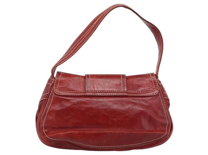 Céline CELINE Shoulder Bag Leather Red Gold - vista 2