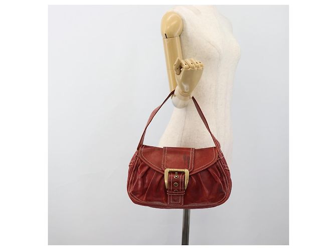 Céline CELINE Shoulder Bag Leather Red Gold - vista 21