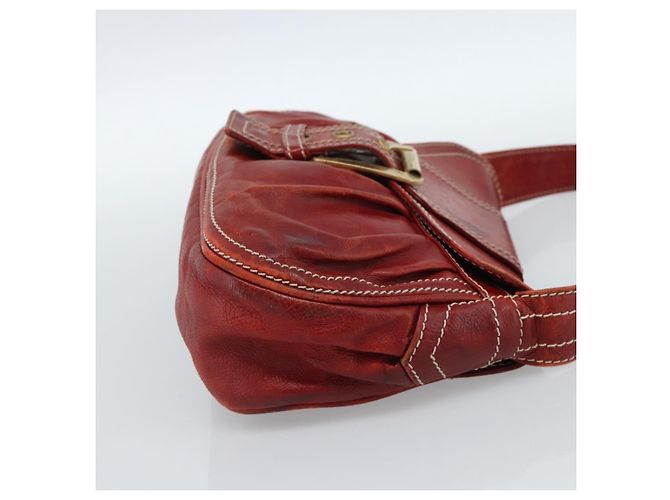 Céline CELINE Shoulder Bag Leather Red Gold - vista 4
