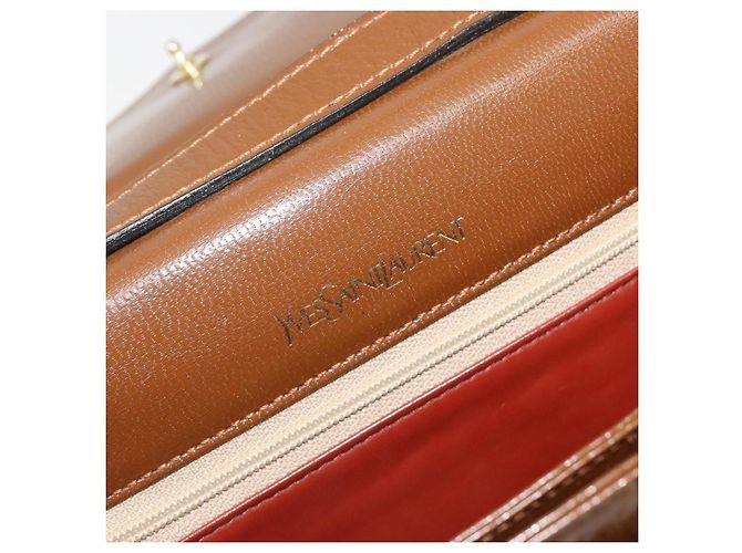 SAINT LAURENT Shoulder Bag Leather Brown Gold - vista 10
