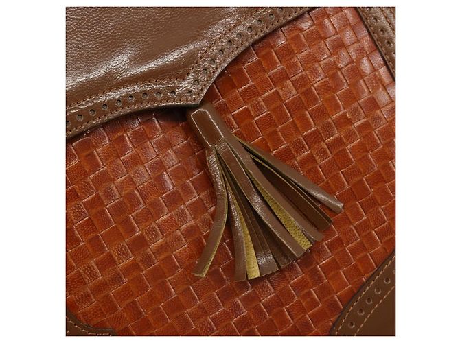 SAINT LAURENT Shoulder Bag Leather Brown Gold - vista 18