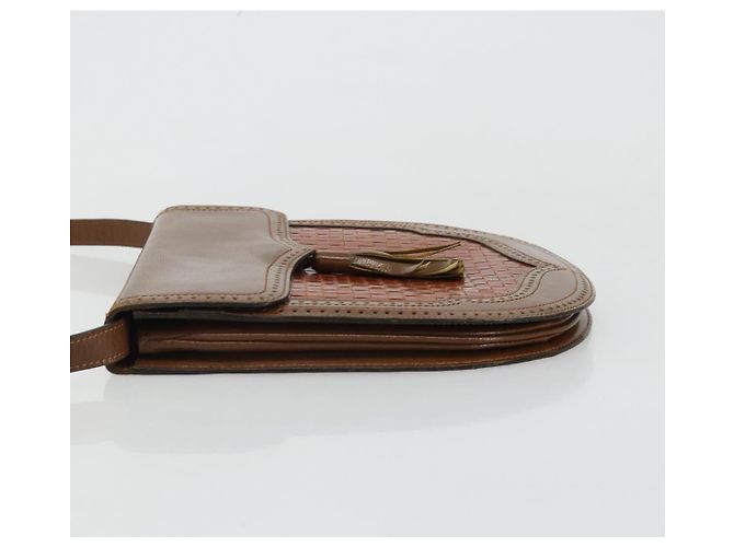SAINT LAURENT Shoulder Bag Leather Brown Gold - vista 4