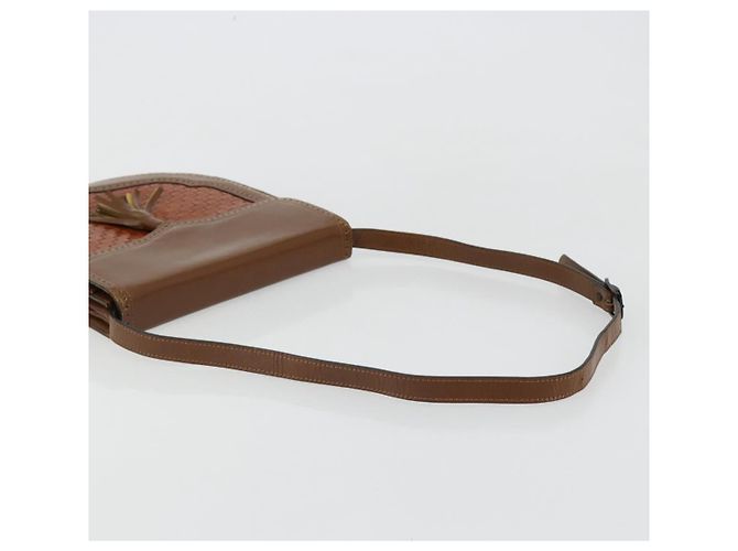 SAINT LAURENT Shoulder Bag Leather Brown Gold - vista 7