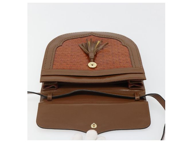 SAINT LAURENT Shoulder Bag Leather Brown Gold - vista 9