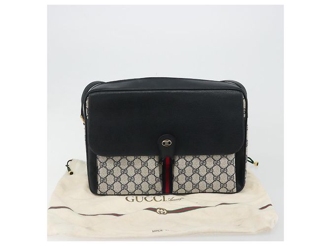GUCCI GG Supreme Sherry Line Shoulder Bag PVC Navy Gold 904 02 064 - vista 12