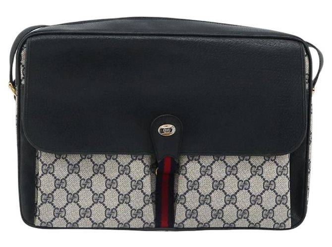 GUCCI GG Supreme Sherry Line Shoulder Bag PVC Navy Gold 904 02 064 - vista 13