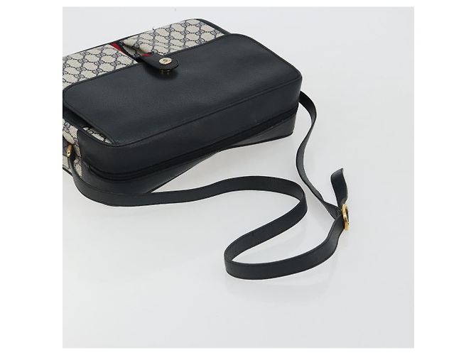 GUCCI GG Supreme Sherry Line Shoulder Bag PVC Navy Gold 904 02 064 - vista 7
