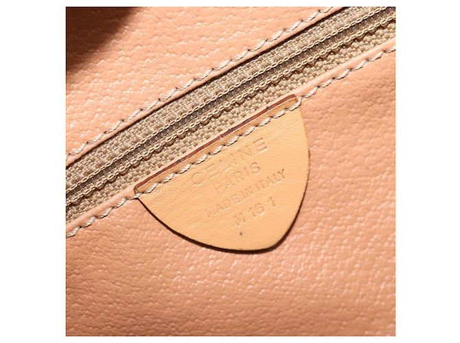 Céline CELINE Macadam Canvas Hand Bag PVC Leather Brown Gold - vista 12