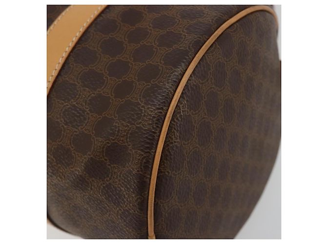Céline CELINE Macadam Canvas Hand Bag PVC Leather Brown Gold - vista 14