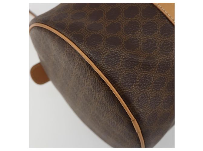 Céline CELINE Macadam Canvas Hand Bag PVC Leather Brown Gold - vista 15
