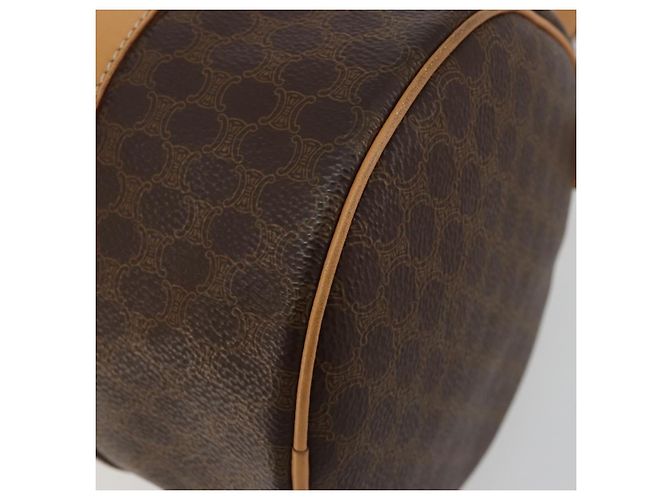 Céline CELINE Macadam Canvas Hand Bag PVC Leather Brown Gold - vista 16