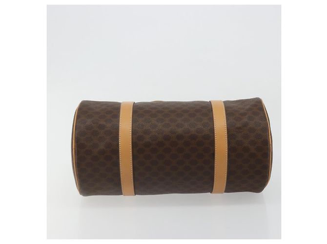 Céline CELINE Macadam Canvas Hand Bag PVC Leather Brown Gold - vista 5