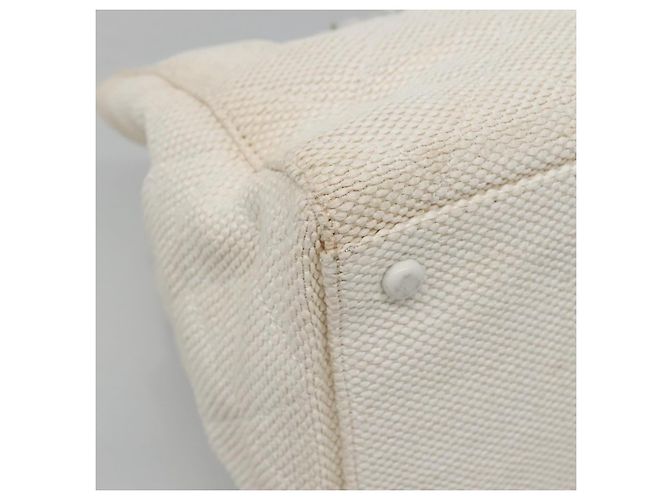 CHANEL Matelasse Chain Shoulder Bag Straw White Gold CC - vista 15