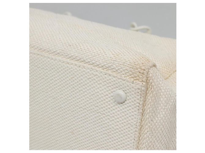 CHANEL Matelasse Chain Shoulder Bag Straw White Gold CC - vista 16