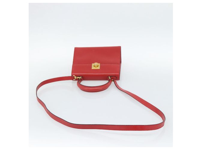Céline CELINE Hand Bag Leather 2way Red Gold - vista 16
