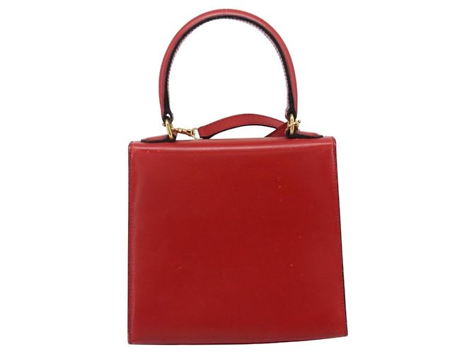 Céline CELINE Hand Bag Leather 2way Red Gold - vista 2