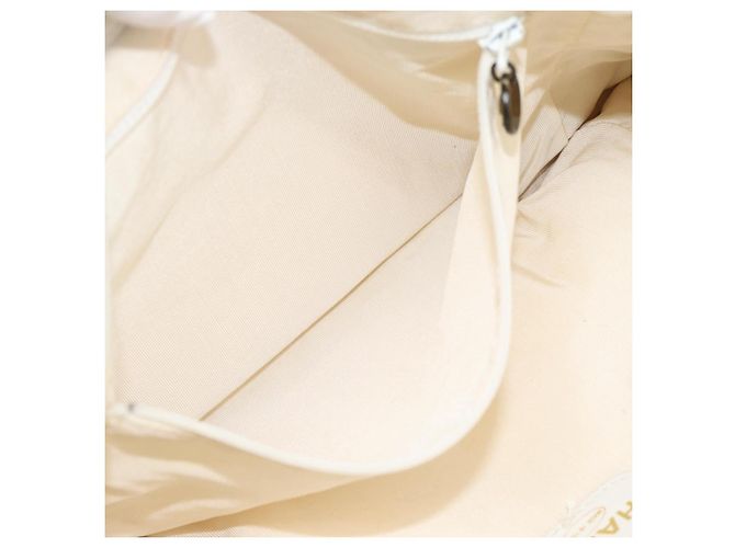 CHANEL Chain Tote Bag aus Lammleder Weiß CC - Ansicht 12