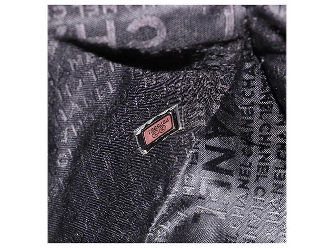 CHANEL Bolsa de Ombro Choco Bar com Corrente Nylon Preto Prata CC - vista 24