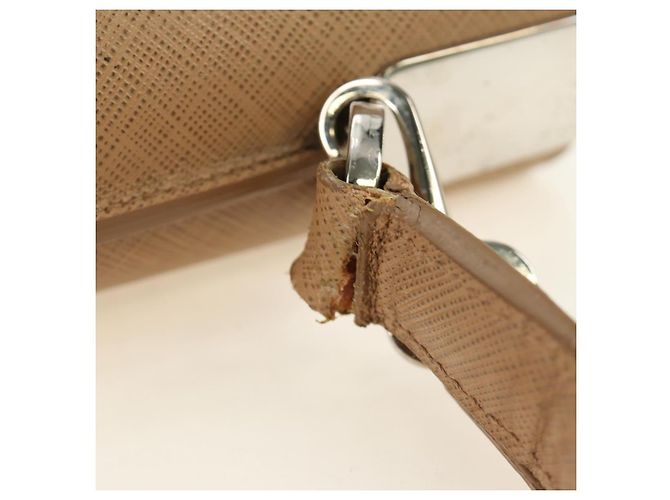 Salvatore Ferragamo Gancini Hand Bag Leather 2way Beige Silver - vista 16