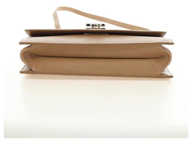 Salvatore Ferragamo Gancini Hand Bag Leather 2way Beige Silver - vista 18