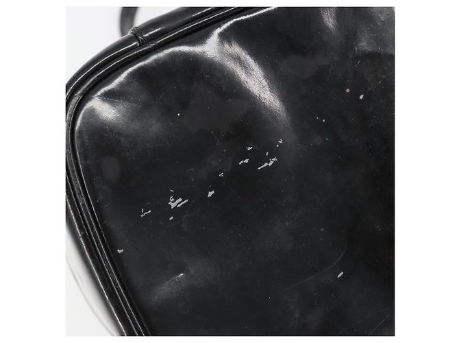 CHANEL Vanity Hand Bag Patent leather 2way Black Gold CC - vista 11