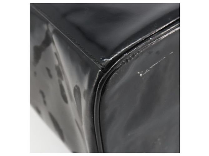 CHANEL Vanity Hand Bag Patent leather 2way Black Gold CC - vista 19