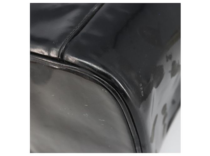 CHANEL Vanity Hand Bag Patent leather 2way Black Gold CC - vista 20