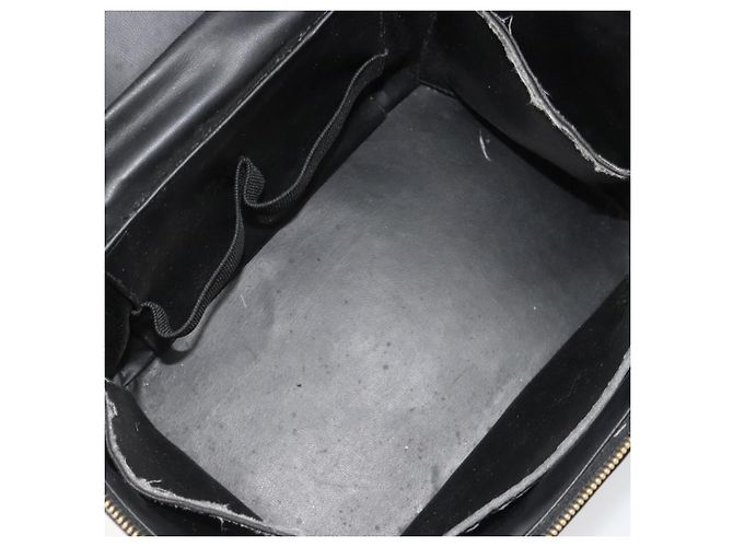 CHANEL Vanity Hand Bag Patent leather 2way Black Gold CC - vista 25