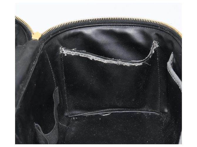 CHANEL Vanity Hand Bag Patent leather 2way Black Gold CC - vista 26