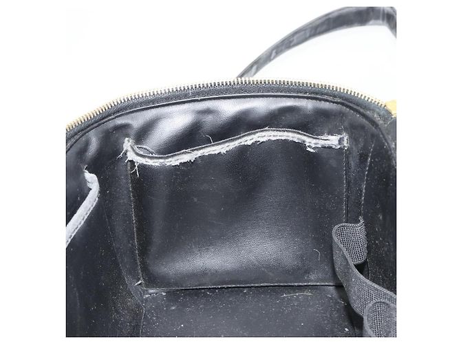 CHANEL Vanity Hand Bag Patent leather 2way Black Gold CC - vista 27