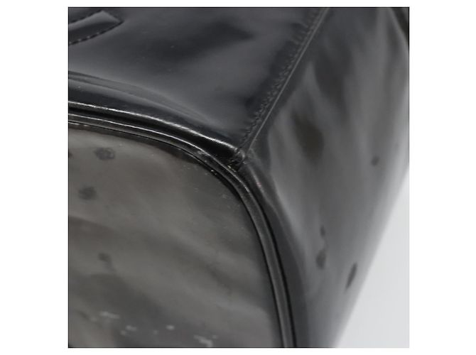 CHANEL Vanity Hand Bag Patent leather 2way Black Gold CC - vista 9