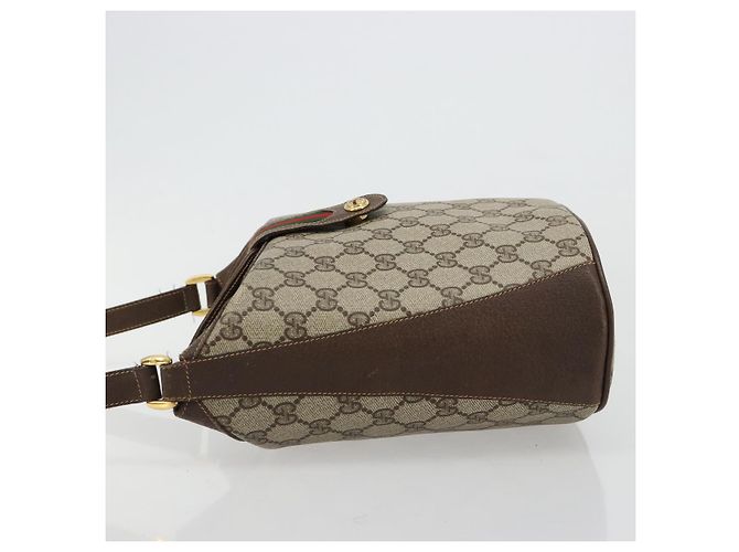 GUCCI GG Supreme Web Sherry Line Bag PVC Beige Gold 904 02 081 - vista 4