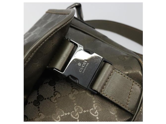 GUCCI GG Implementation Shoulder Bag PVC Gray Silver 201447 - vista 10