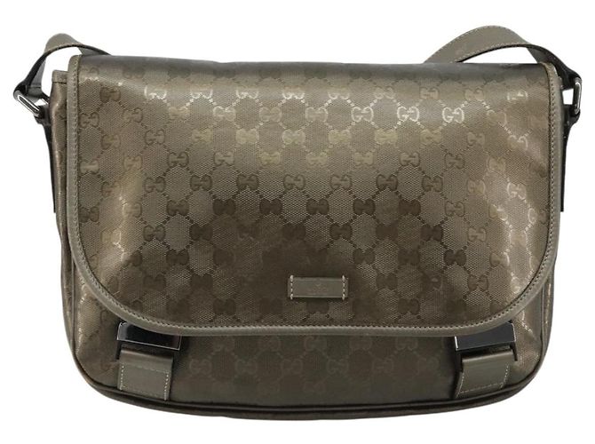 GUCCI GG Implementation Shoulder Bag PVC Gray Silver 201447 - vista 13