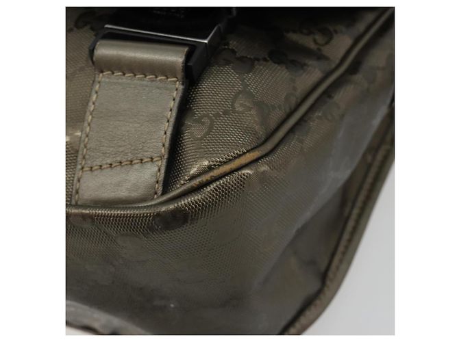 GUCCI GG Implementation Shoulder Bag PVC Gray Silver 201447 - vista 14