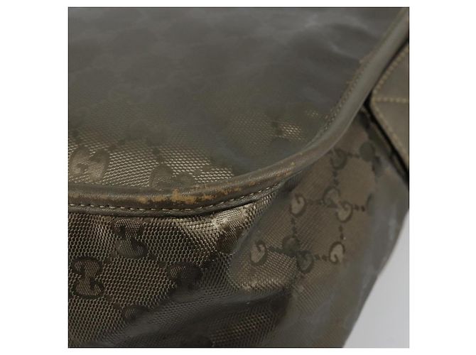 GUCCI GG Implementation Shoulder Bag PVC Gray Silver 201447 - vista 16