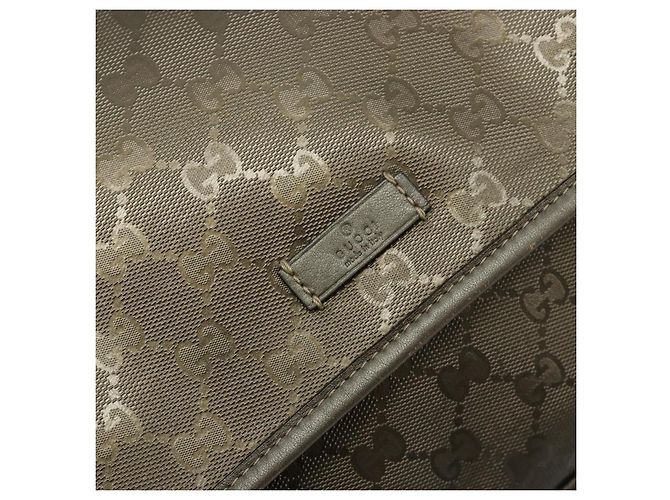 GUCCI GG Implementation Shoulder Bag PVC Gray Silver 201447 - vista 17