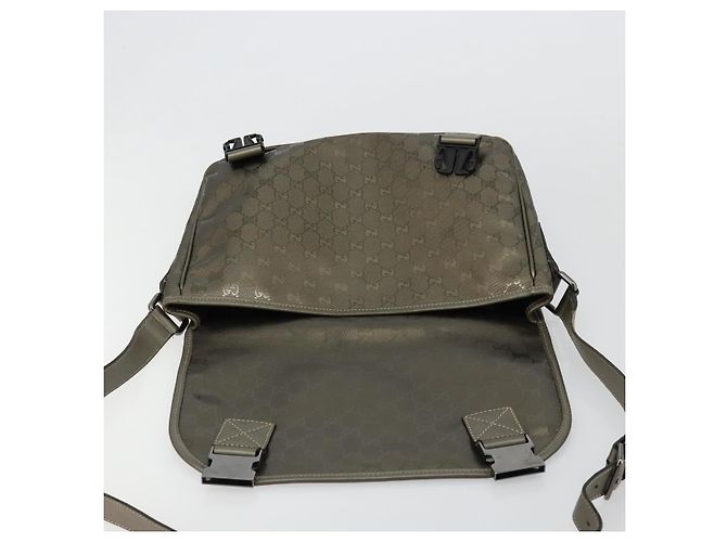 GUCCI GG Implementation Shoulder Bag PVC Gray Silver 201447 - vista 18
