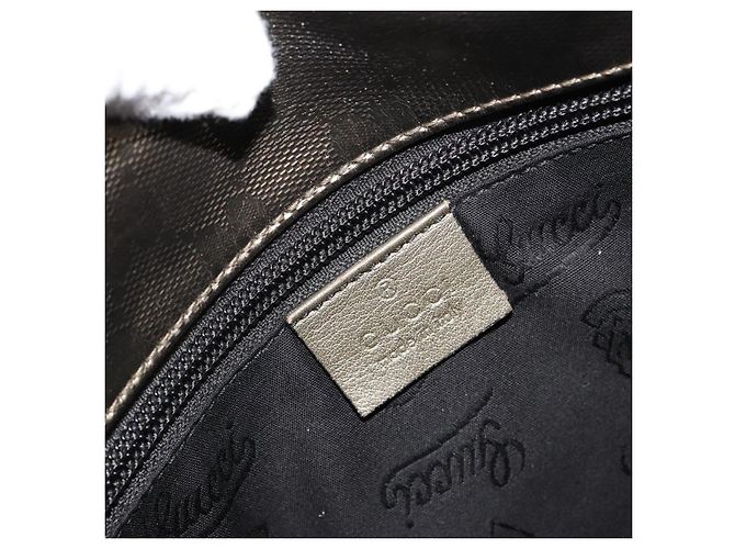 GUCCI GG Implementation Shoulder Bag PVC Gray Silver 201447 - vista 19