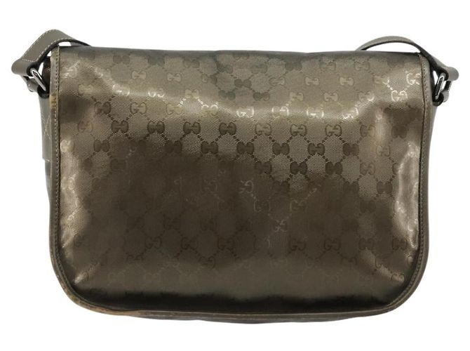 GUCCI GG Implementation Shoulder Bag PVC Gray Silver 201447 - vista 2