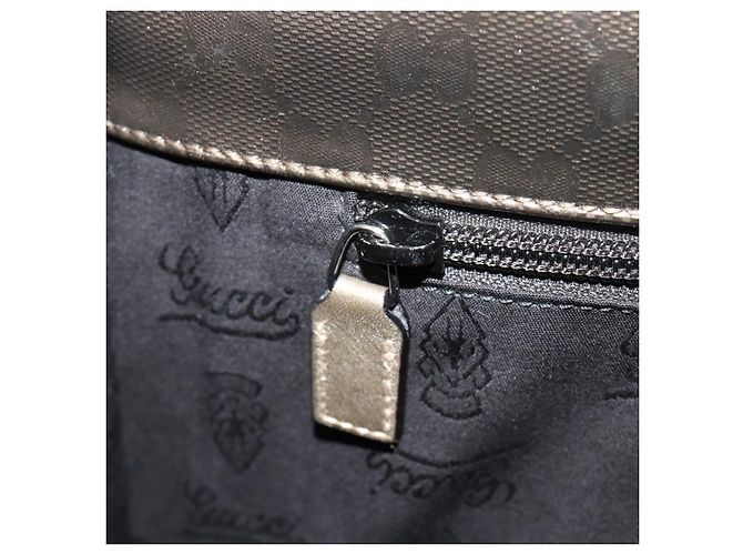 GUCCI GG Implementation Shoulder Bag PVC Gray Silver 201447 - vista 22