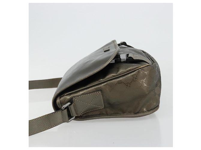GUCCI GG Implementation Shoulder Bag PVC Gray Silver 201447 - vista 4