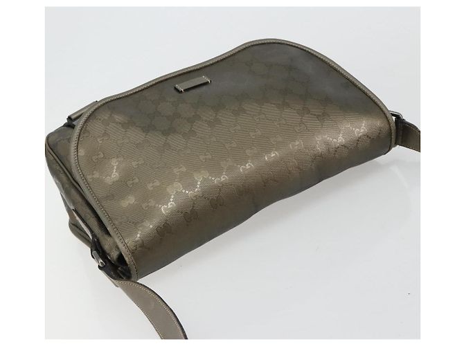 GUCCI GG Implementation Shoulder Bag PVC Gray Silver 201447 - vista 6