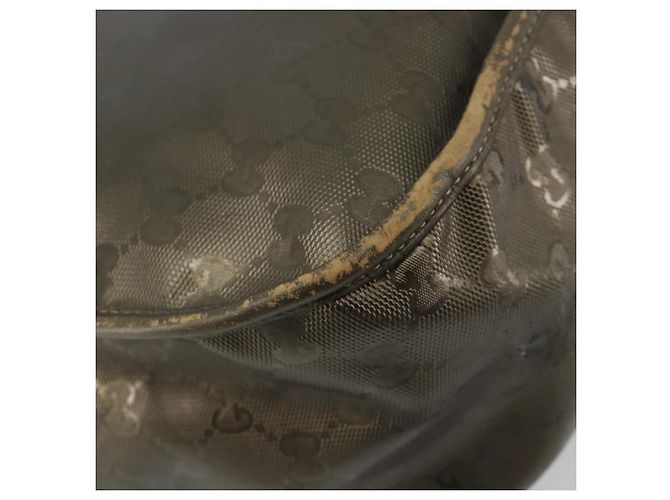 GUCCI GG Implementation Shoulder Bag PVC Gray Silver 201447 - vista 9